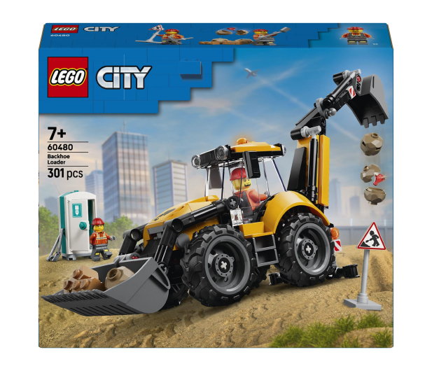 LEGO CITY 60480 Żółta koparko-ładowarka - 1529816 - zdjęcie